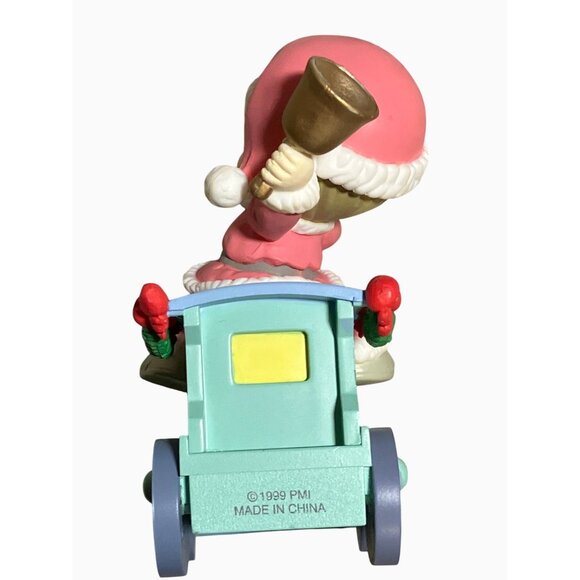 Precious Moments Lighted Christmas Ornament Santa Claus On A Train 1999 Enesco - Picture 8 of 16